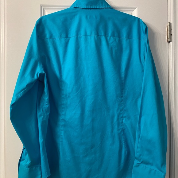 Teal coloured button dress shirt - Picture 4 of 4